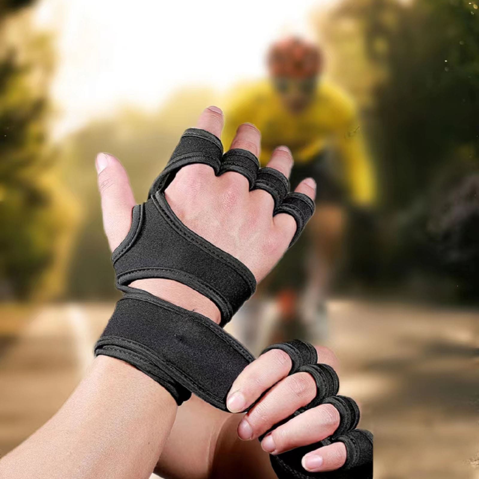 Weightlifting Gloves - 1 para sportowych rękawic rowerowych do