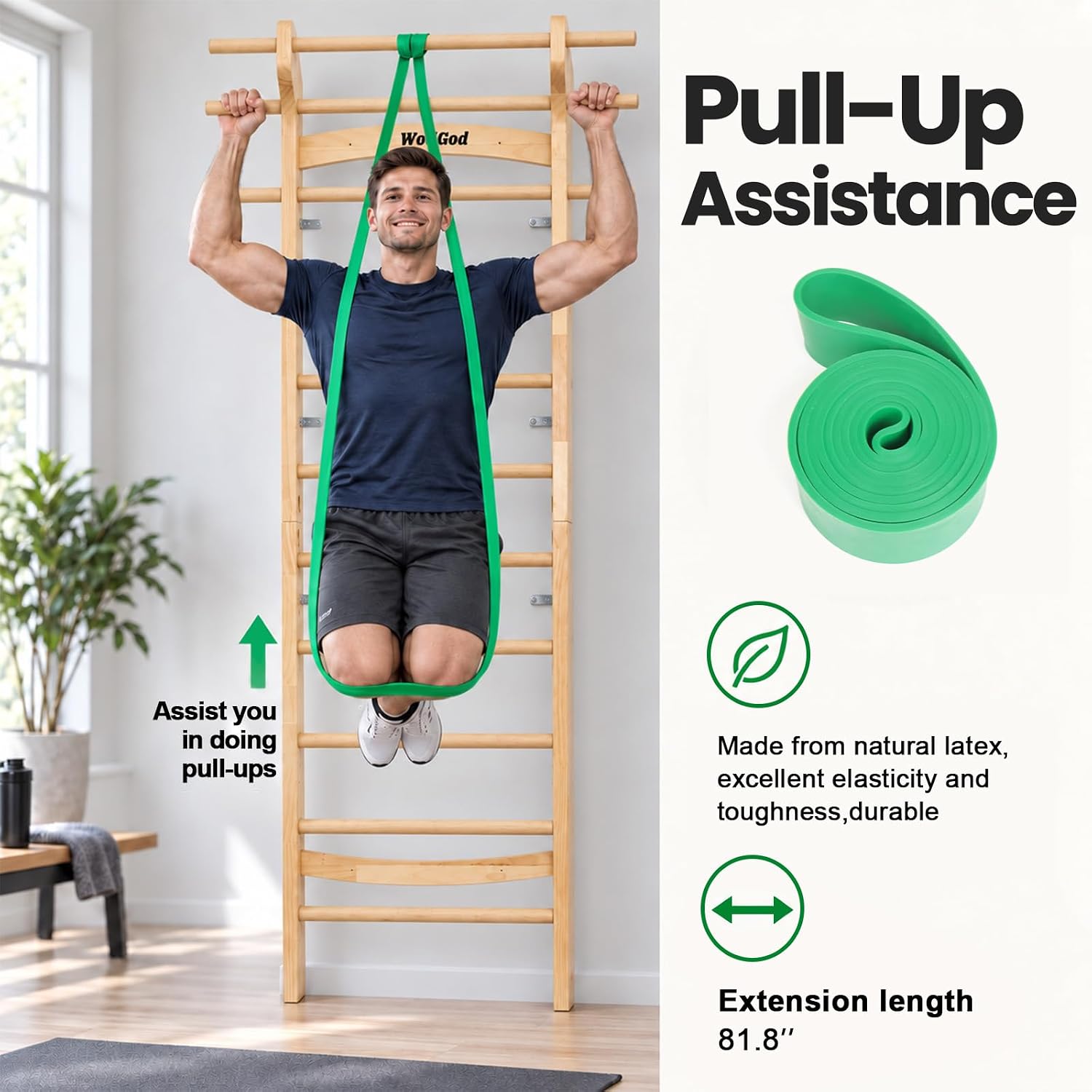 Drewniana szwedzka drabina z 1 – Pull Up Bar recenzja i cena